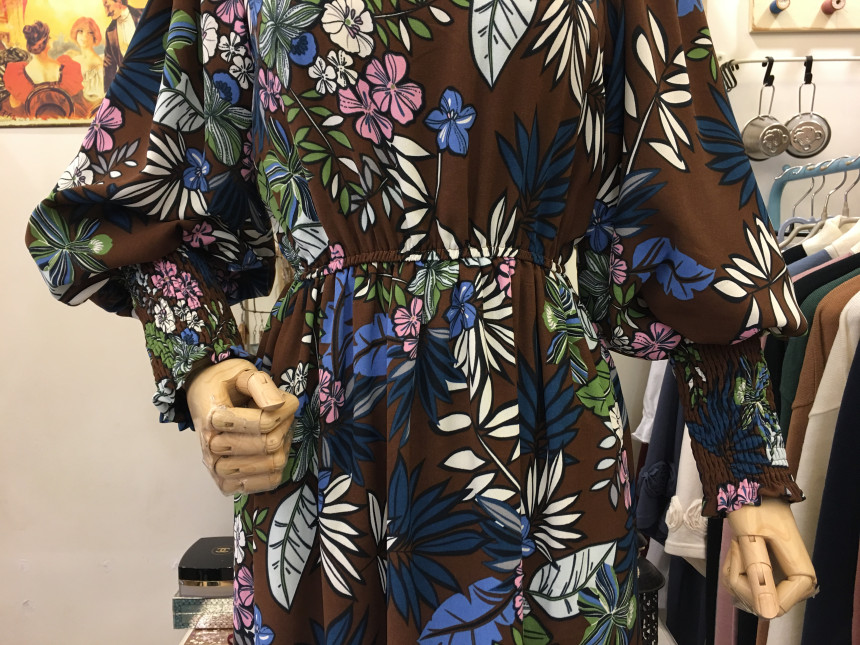 New Women Dress Wonderful Flower Pattern Dress