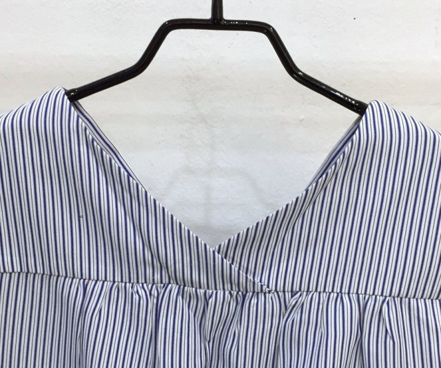 NEW FASHION LADY GIRL Blouse Stripe V-neck blouse