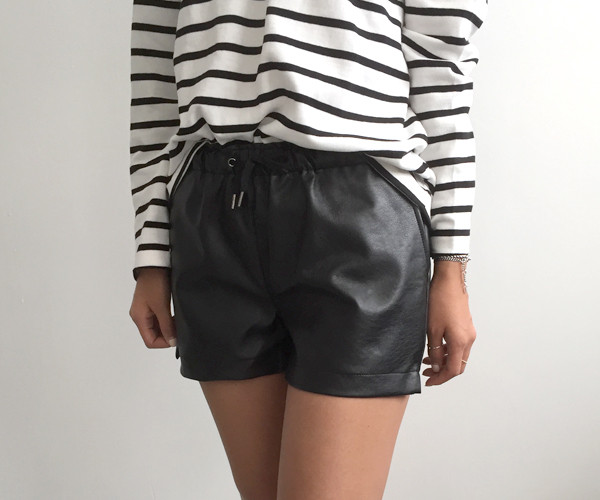 Women Short Pants Monaco Women's Leather Shorts