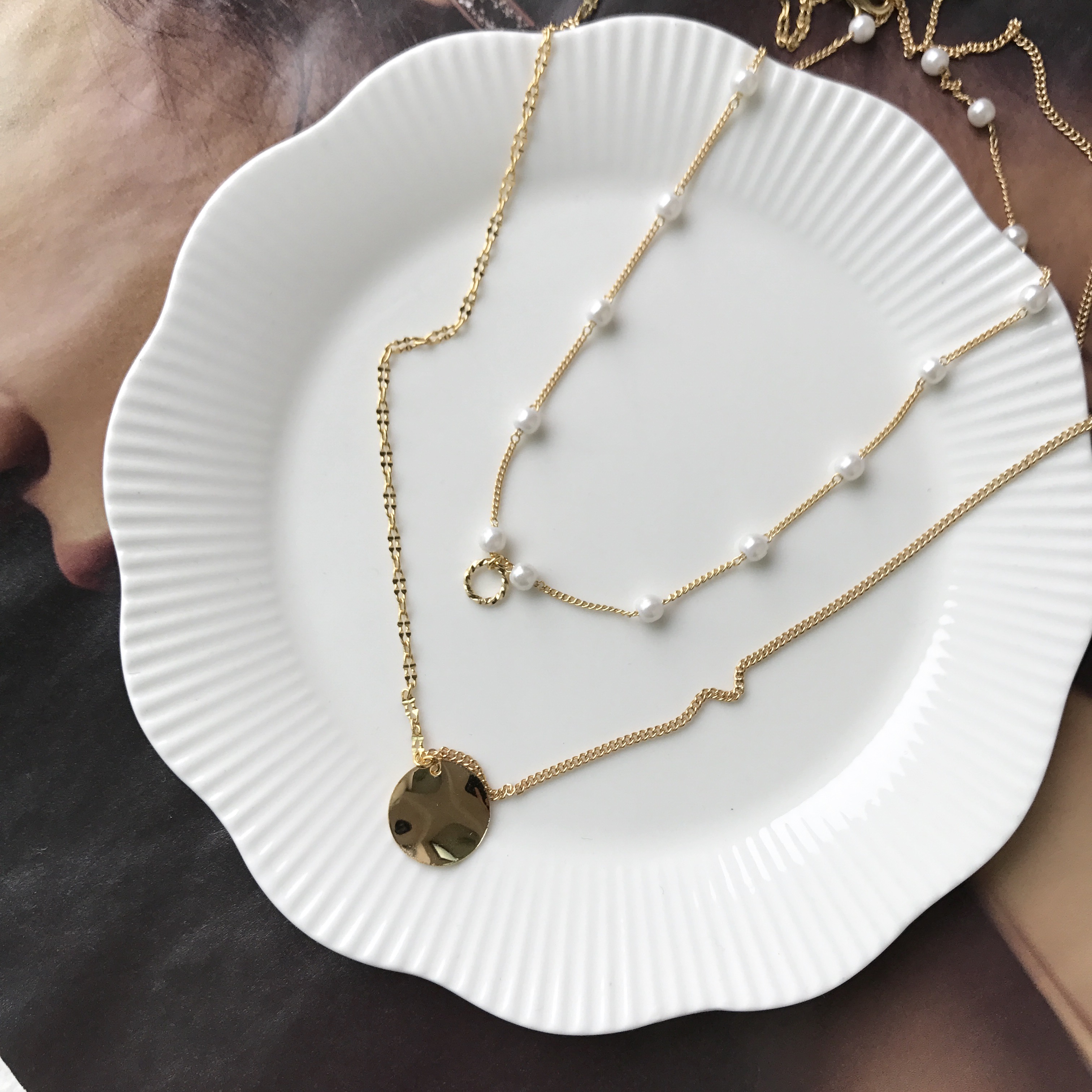 XO UZI Chain Necklace Daily Round Unique Choker De