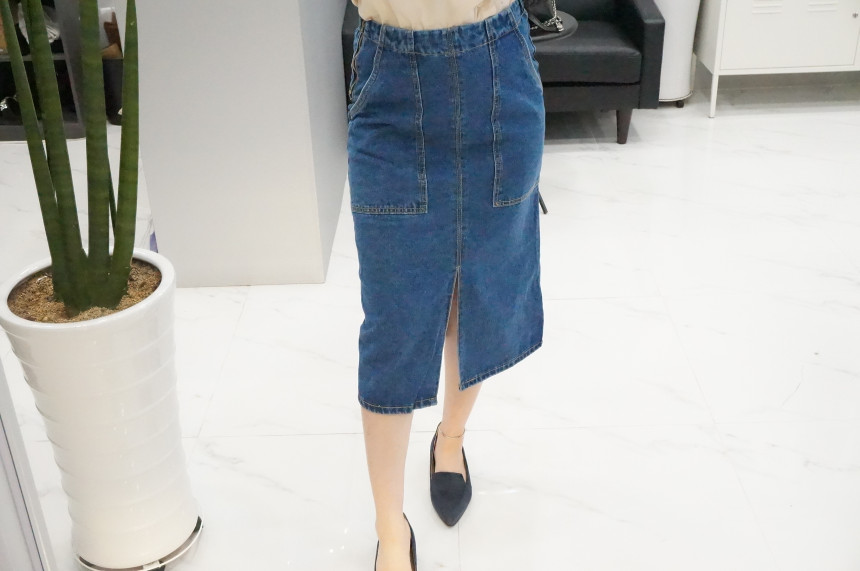 Denim Skirt Chinchilla Sweetheart Blue Cheetah Den