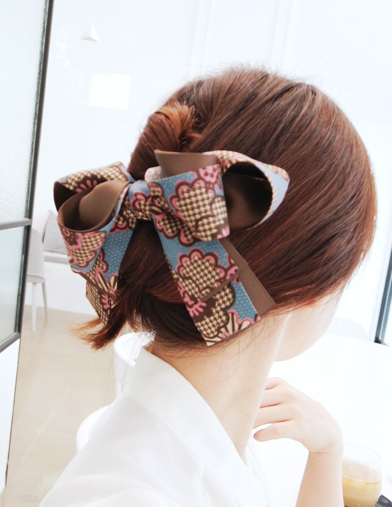 NEW HAIR CLIP HOOP Flower Pie Wang Ribbon Hairpin 