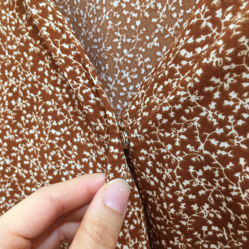 New Women Dress V Neck Chiffon Flower Dress