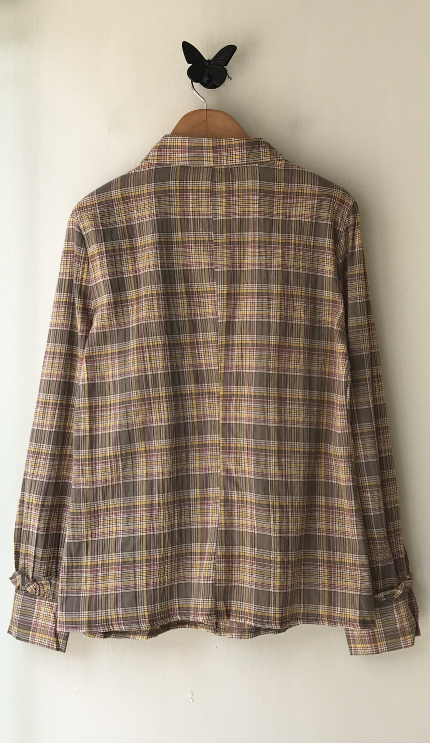 Women Blouses Check frilly blouse Gully look Londo