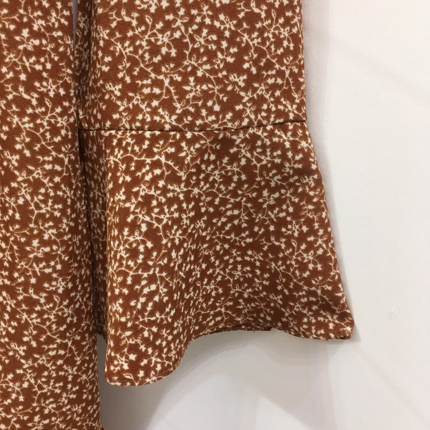 New Women Dress V Neck Chiffon Flower Dress