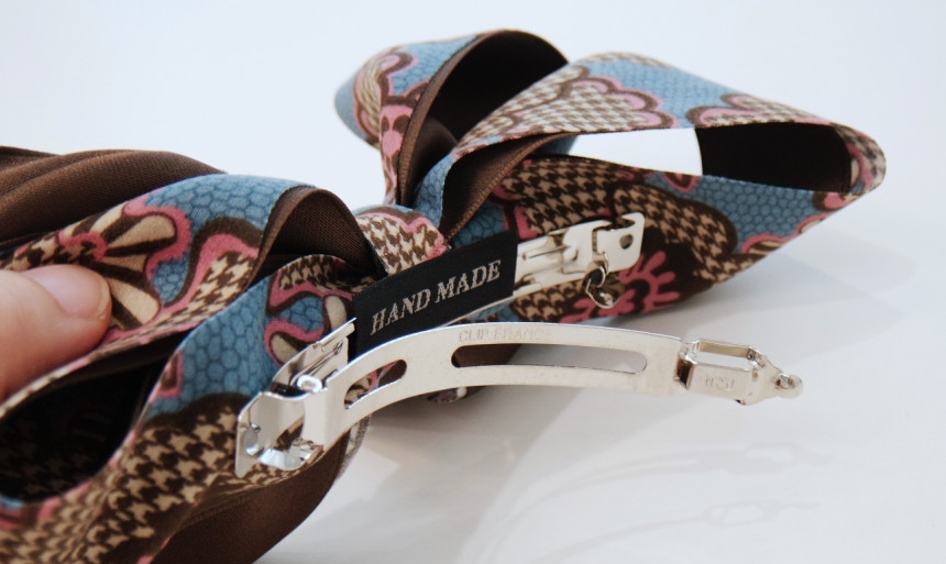 NEW HAIR CLIP HOOP Flower Pie Wang Ribbon Hairpin 