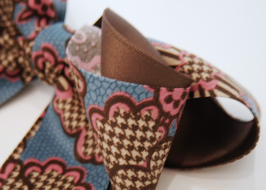 NEW HAIR CLIP HOOP Flower Pie Wang Ribbon Hairpin 