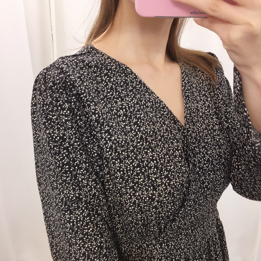 New Women Dress V Neck Chiffon Flower Dress