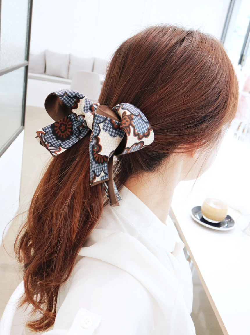 NEW HAIR CLIP HOOP Flower Pie Wang Ribbon Hairpin 