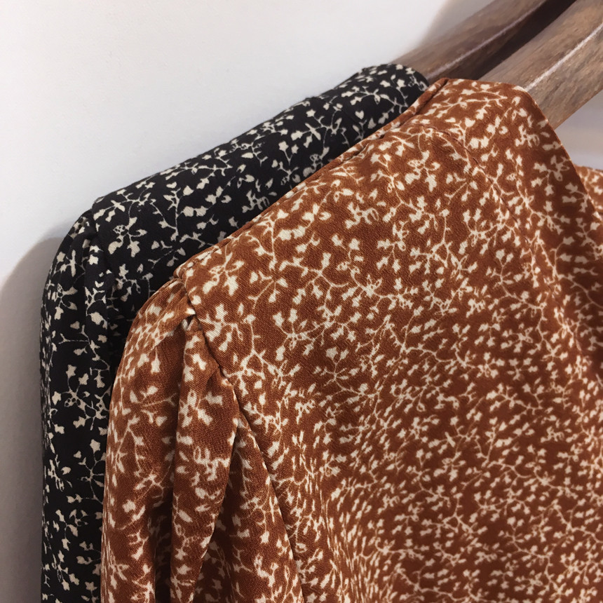 New Women Dress V Neck Chiffon Flower Dress