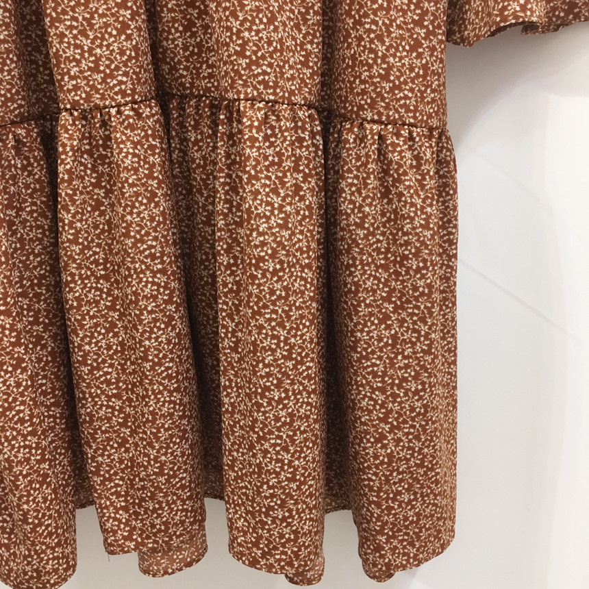 New Women Dress V Neck Chiffon Flower Dress