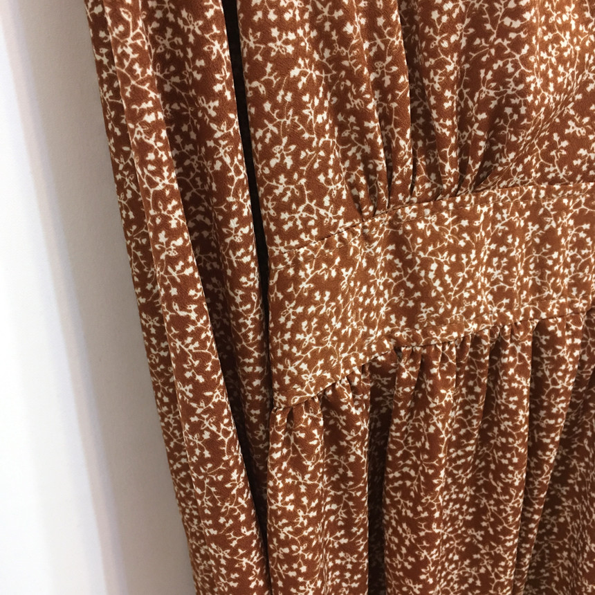 New Women Dress V Neck Chiffon Flower Dress