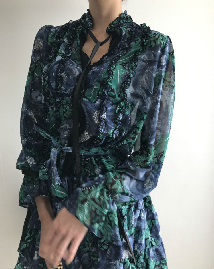 New Women Dress Flower One Piece Modern and Chic F