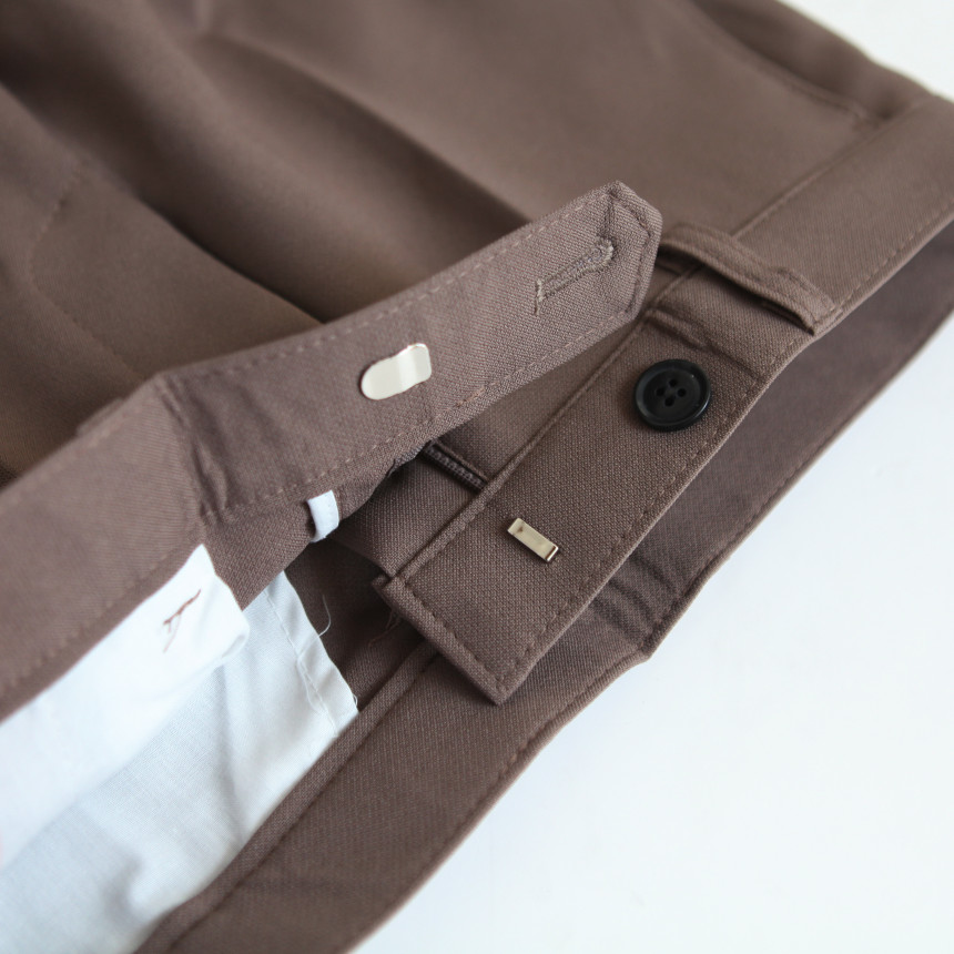 New Men's Pants Classic Slim Suit Slacks Khaki 