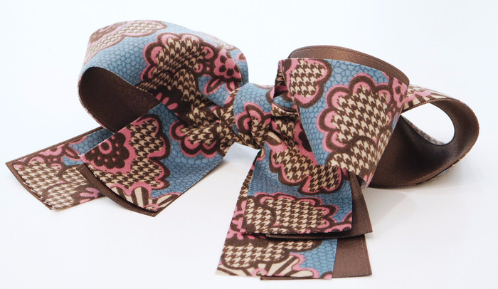 NEW HAIR CLIP HOOP Flower Pie Wang Ribbon Hairpin 