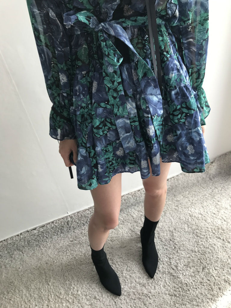 New Women Dress Flower One Piece Modern and Chic F