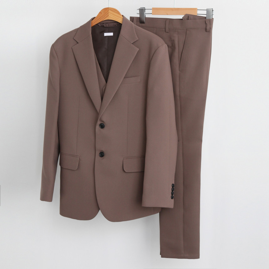 New Men's Pants Classic Slim Suit Slacks Khaki 