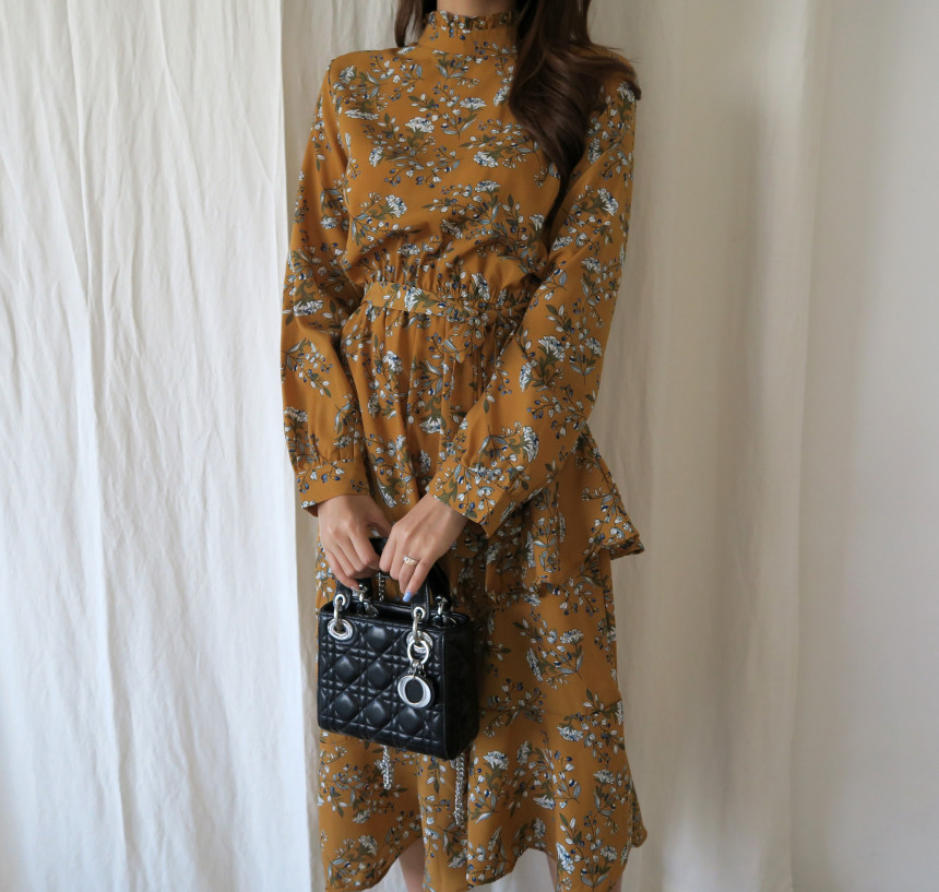 New Women Dress Unpruned Frill Flower One Piece Au