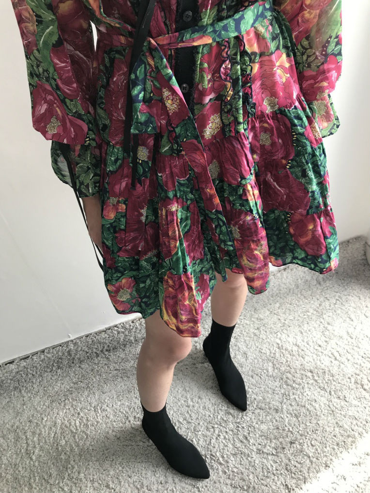 New Women Dress Flower One Piece Modern and Chic F