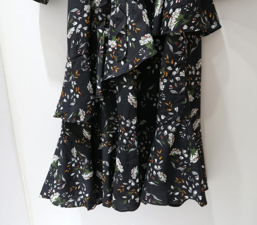 New Women Dress Unpruned Frill Flower One Piece Au