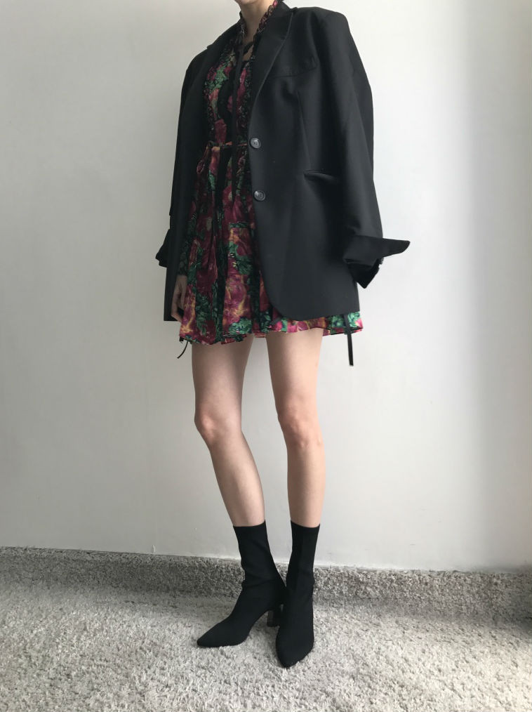 New Women Dress Flower One Piece Modern and Chic F