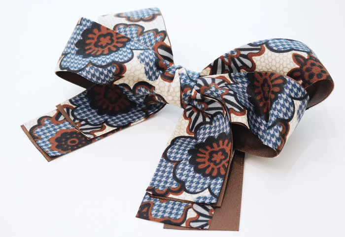 NEW HAIR CLIP HOOP Flower Pie Wang Ribbon Hairpin 