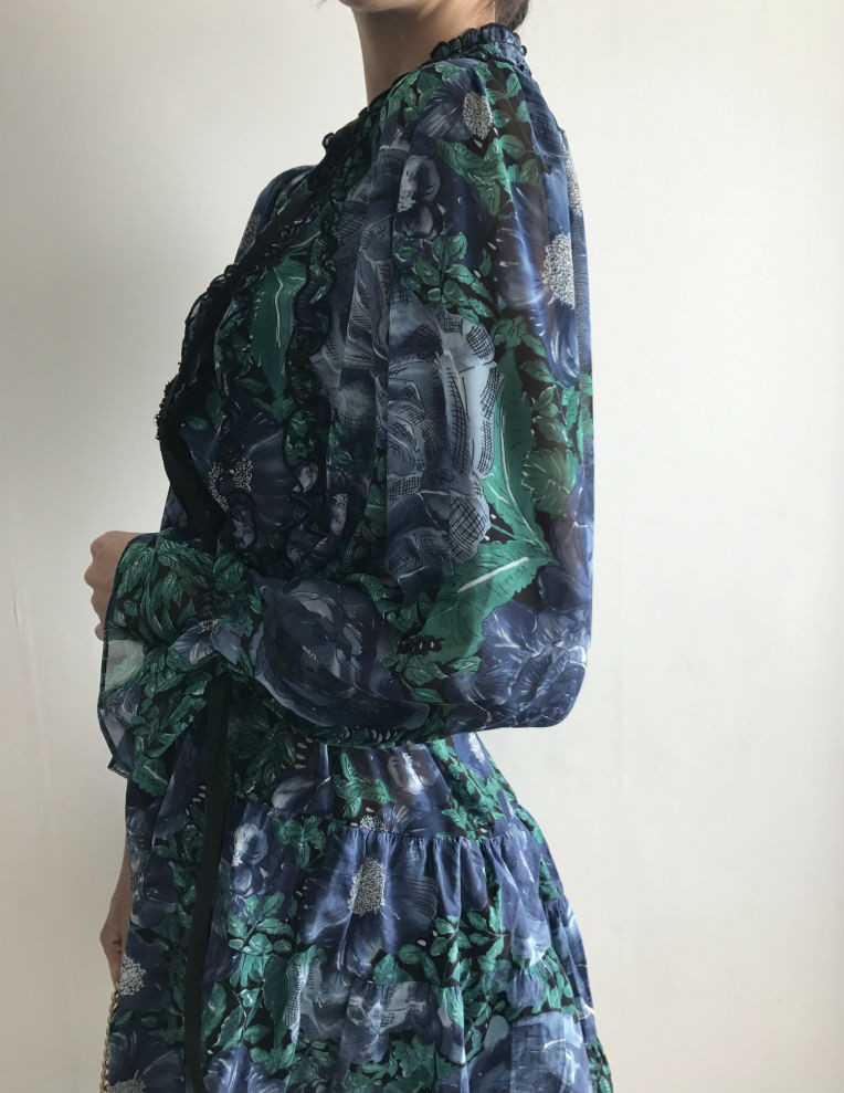 New Women Dress Flower One Piece Modern and Chic F