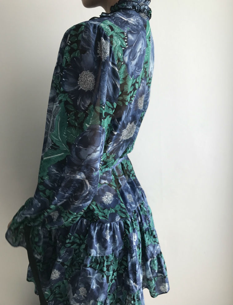 New Women Dress Flower One Piece Modern and Chic F