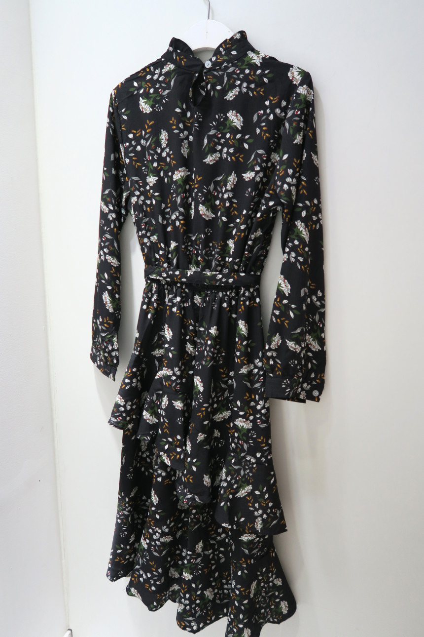 New Women Dress Unpruned Frill Flower One Piece Au