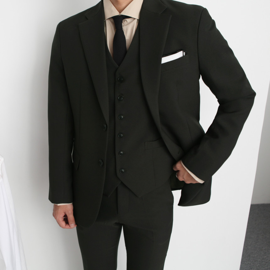 New Men's Pants Classic Slim Suit Slacks Khaki 