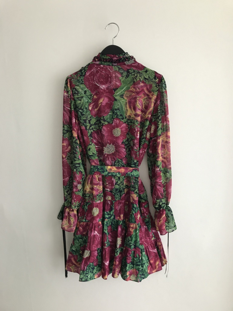 New Women Dress Flower One Piece Modern and Chic F