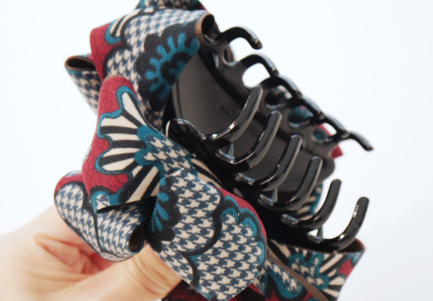 New flower pie king tongs ribbon hairpin 4color ba