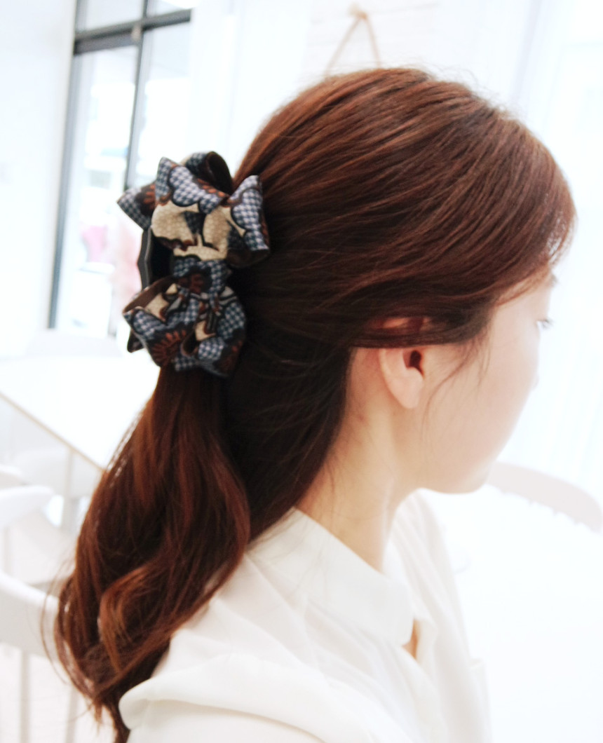 New flower pie king tongs ribbon hairpin 4color ba