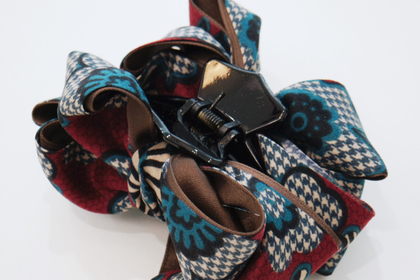 New flower pie king tongs ribbon hairpin 4color ba