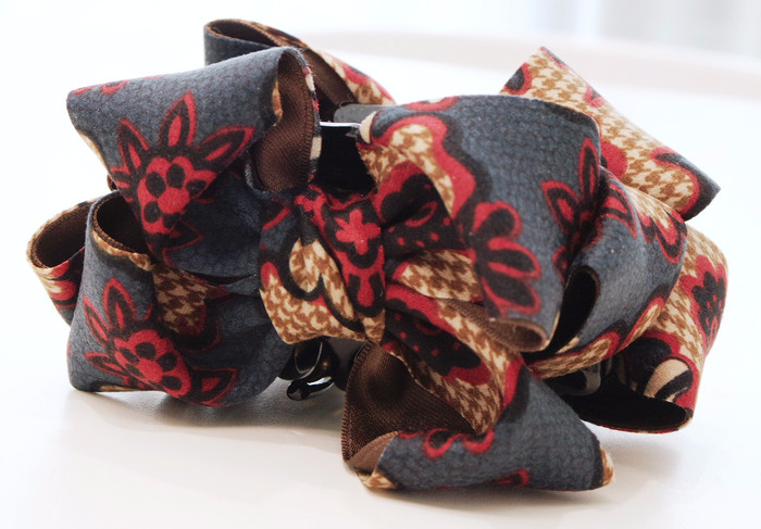 New flower pie king tongs ribbon hairpin 4color ba