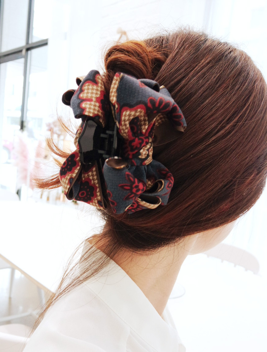 New flower pie king tongs ribbon hairpin 4color ba