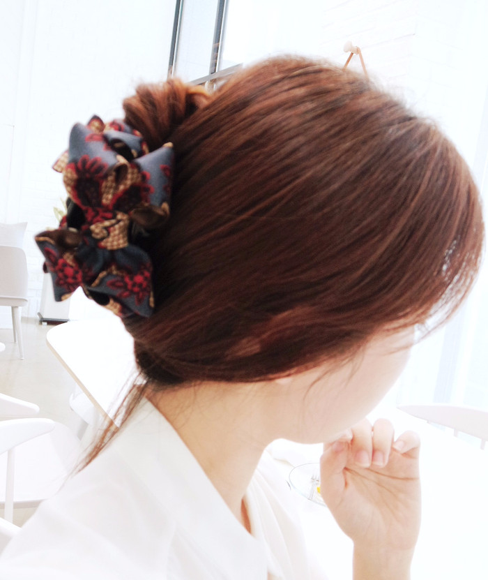 New flower pie king tongs ribbon hairpin 4color ba