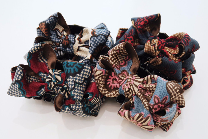 New flower pie king tongs ribbon hairpin 4color ba