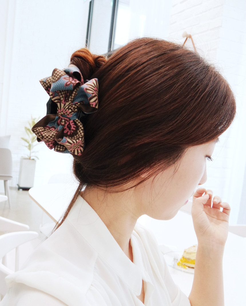New flower pie king tongs ribbon hairpin 4color ba