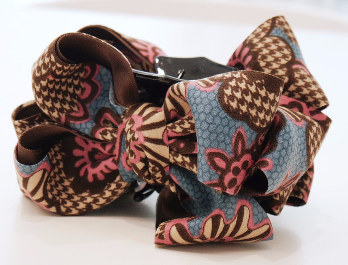 New flower pie king tongs ribbon hairpin 4color ba