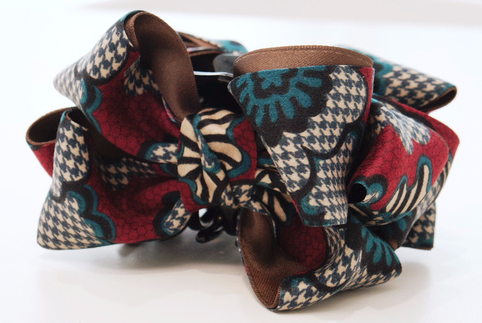 New flower pie king tongs ribbon hairpin 4color ba