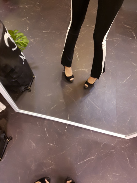 New Women's Pants Track Span Side Line Color Bo