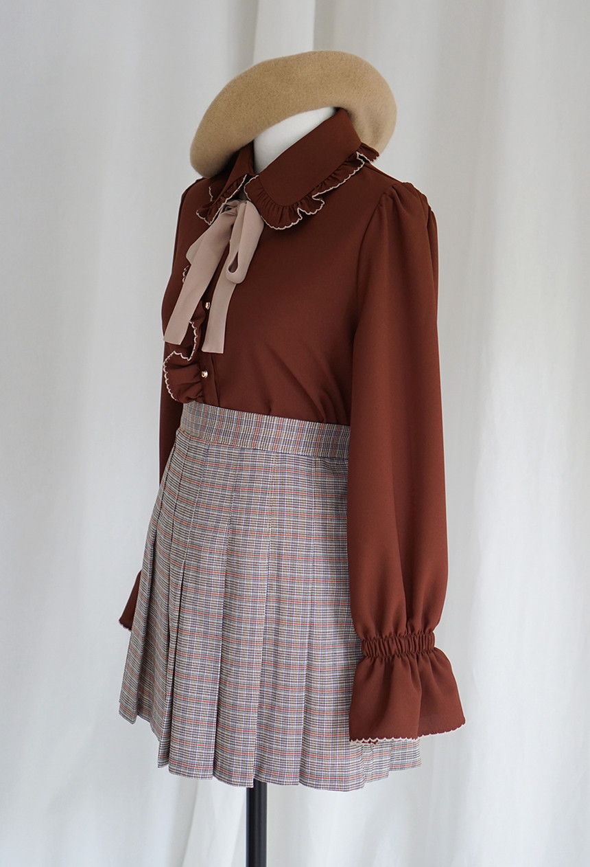 NEW FASHION LADY GIRL Blouse Lace ruffle ribbon bl