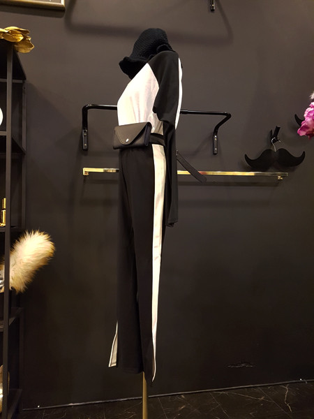 New Women's Pants Track Span Side Line Color Bo