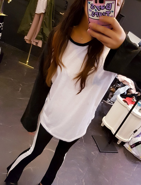 New Women's Pants Track Span Side Line Color Bo