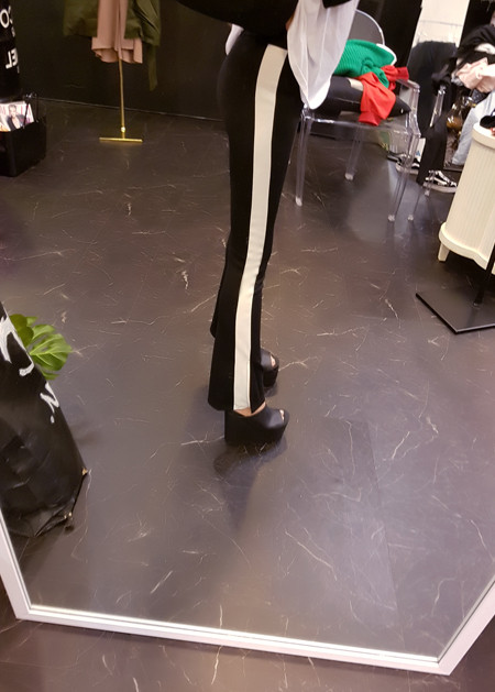 New Women's Pants Track Span Side Line Color Bo