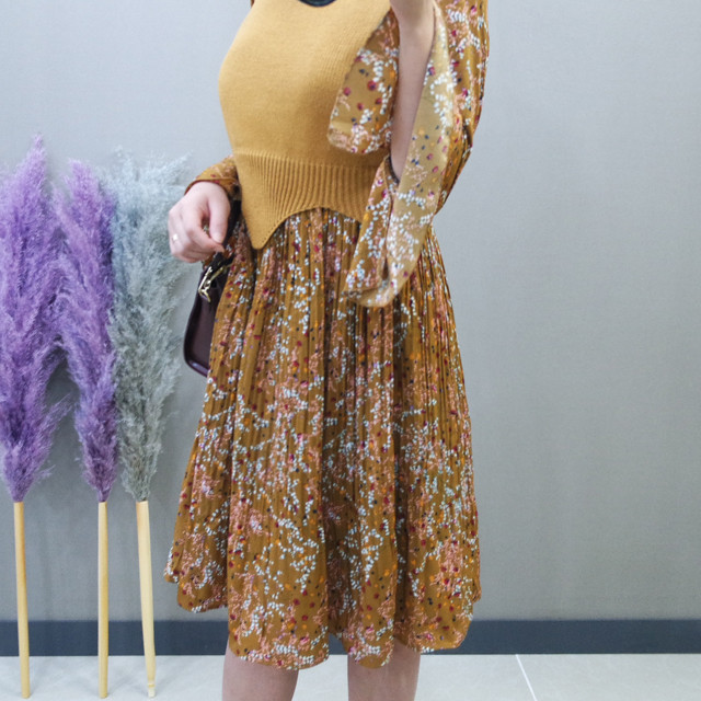 New Women Dress Flower One-piece Vest Coat Women T