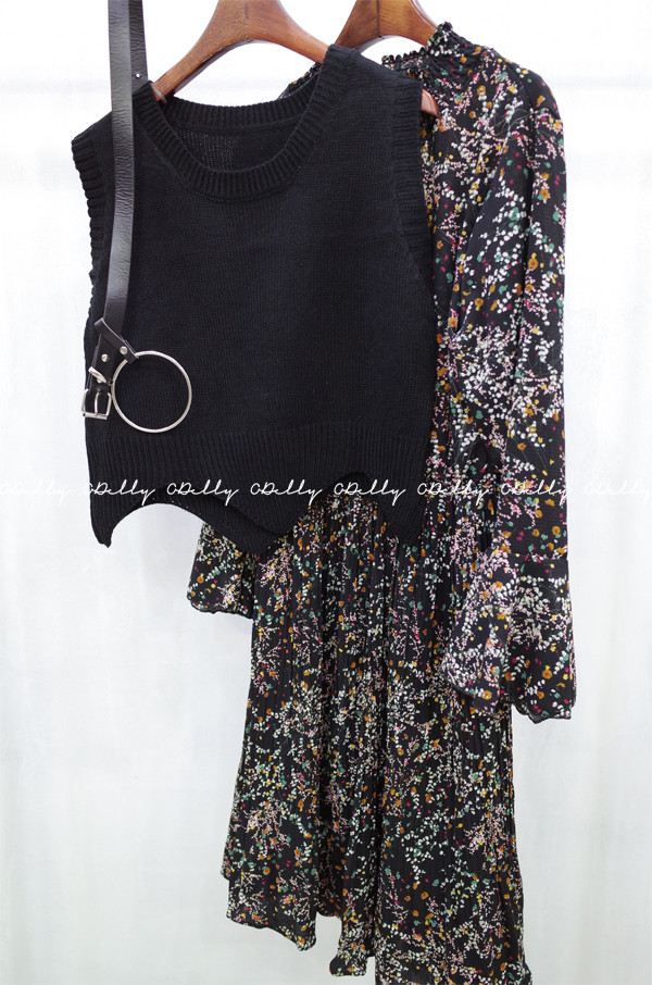 New Women Dress Flower One-piece Vest Coat Women T