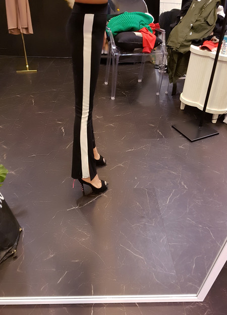 New Women's Pants Track Span Side Line Color Bo