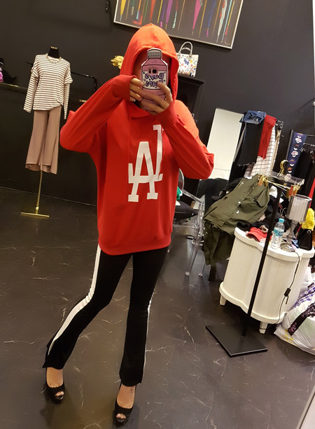 New Women's Pants Track Span Side Line Color Bo